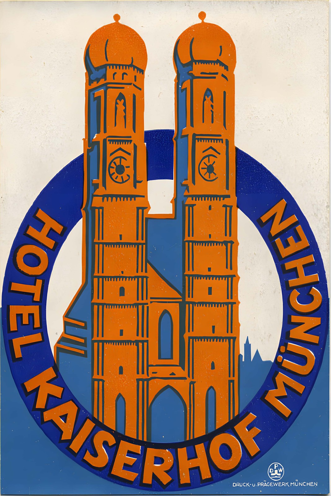 Hotel Kaiserhof München Poster 🇩🇪 - 1920s German Design 🤯💯 - 24x36” - Rare
