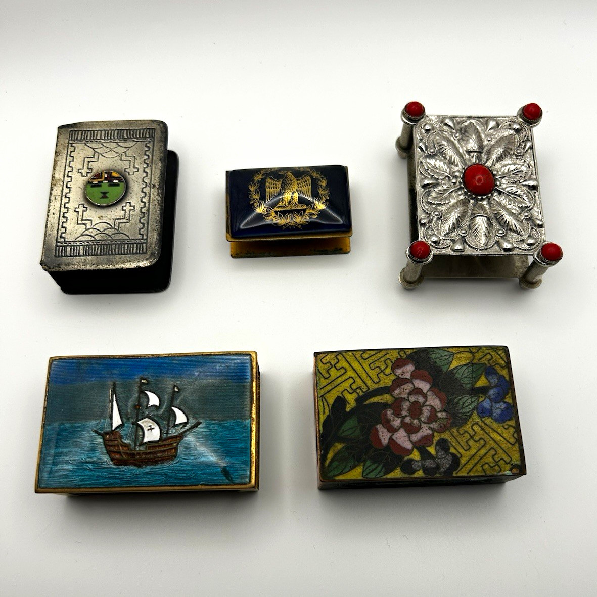 Lot of Vintage Matchbox Holders