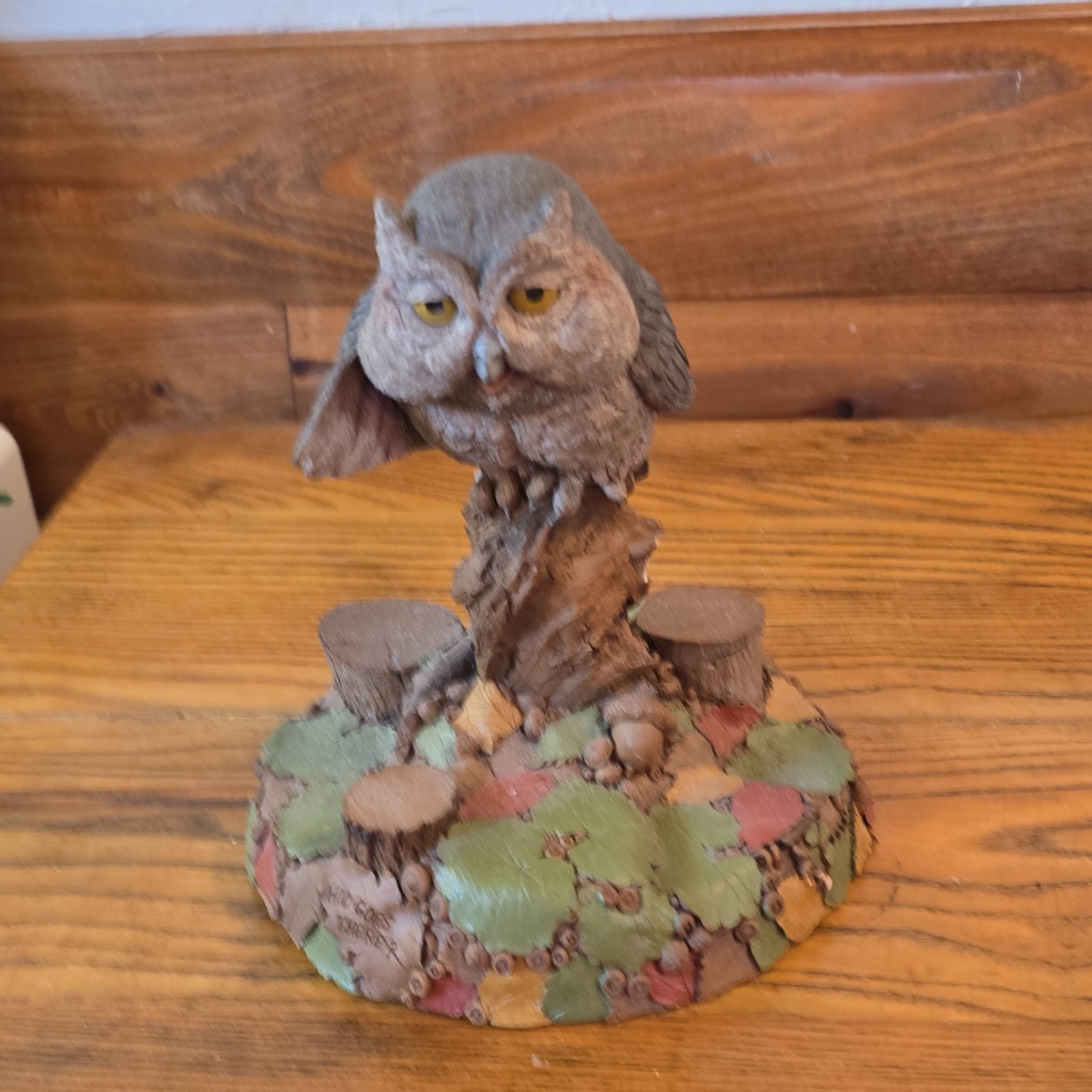 Cairn Studio Resin Owl Figurine Hoo Goes There Bird Collectible