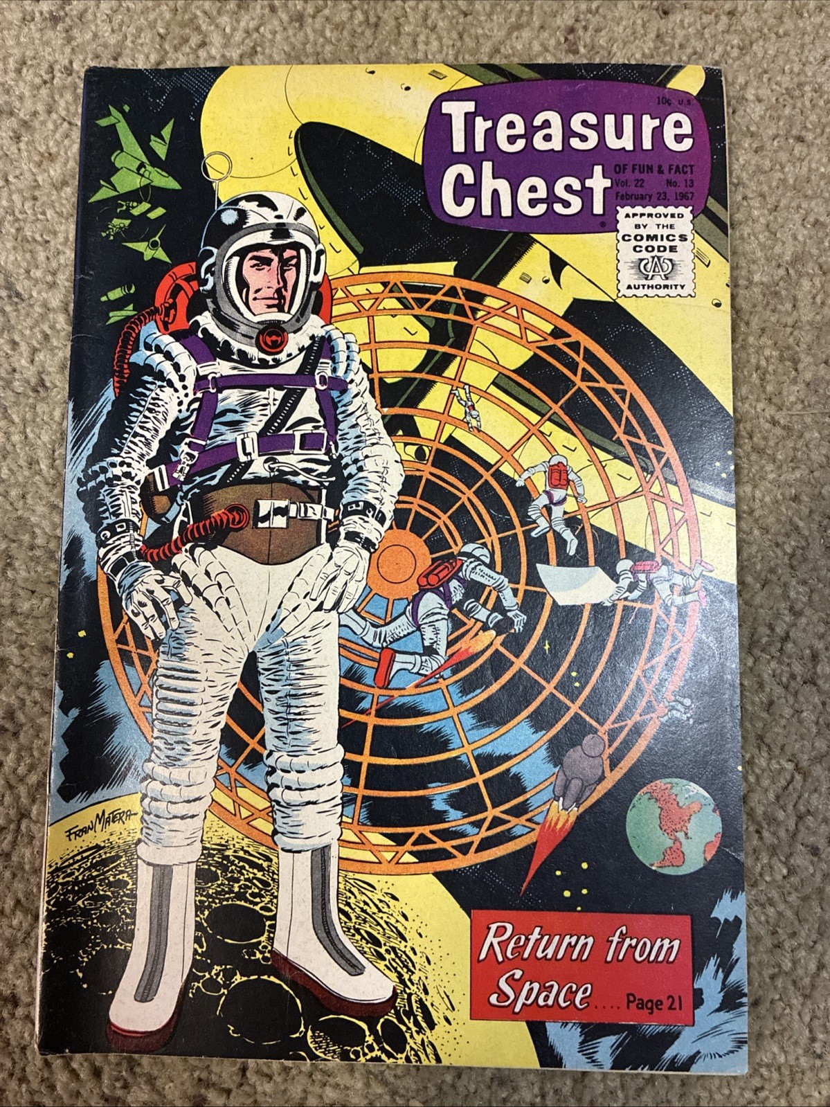 Treasure Chest Vol. 22 #13 “RETURN FROM SPACE” - Deep Black Cover  Matera Art