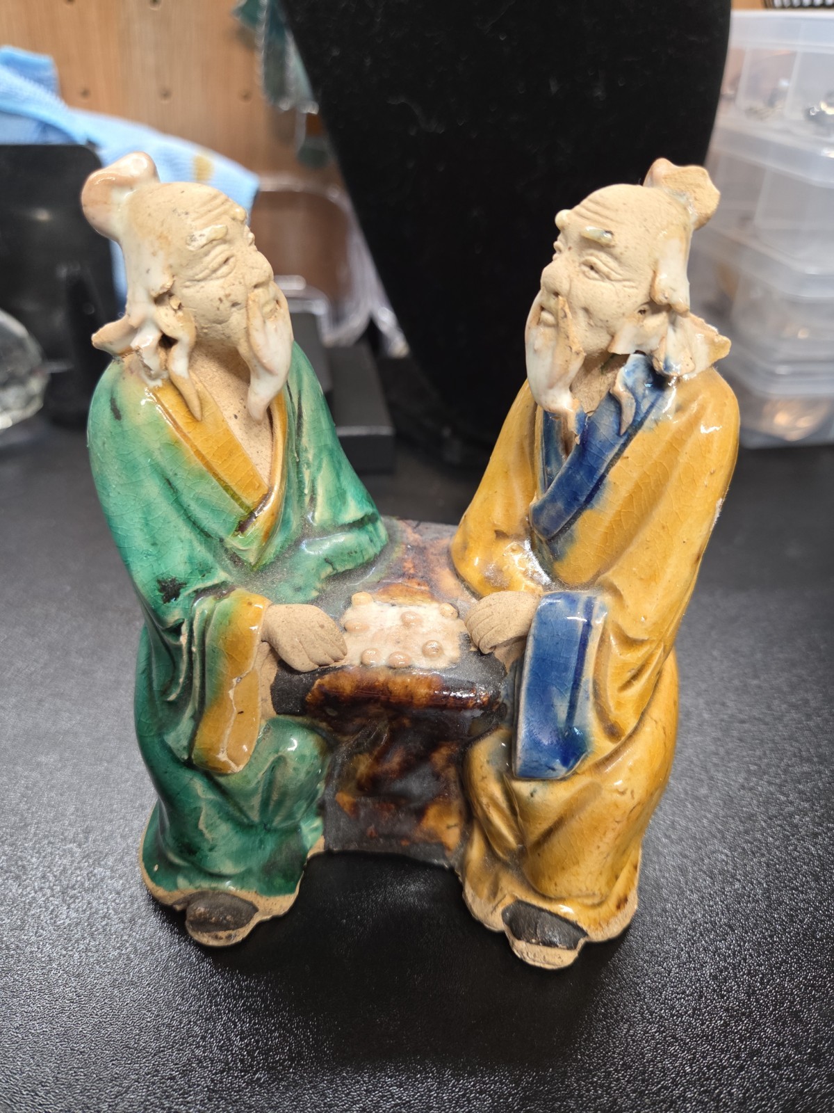 Vintage c. 1920-1951 Chinese Shekwan Mudmen Mud Man Impressed Stamp MIC, 5\