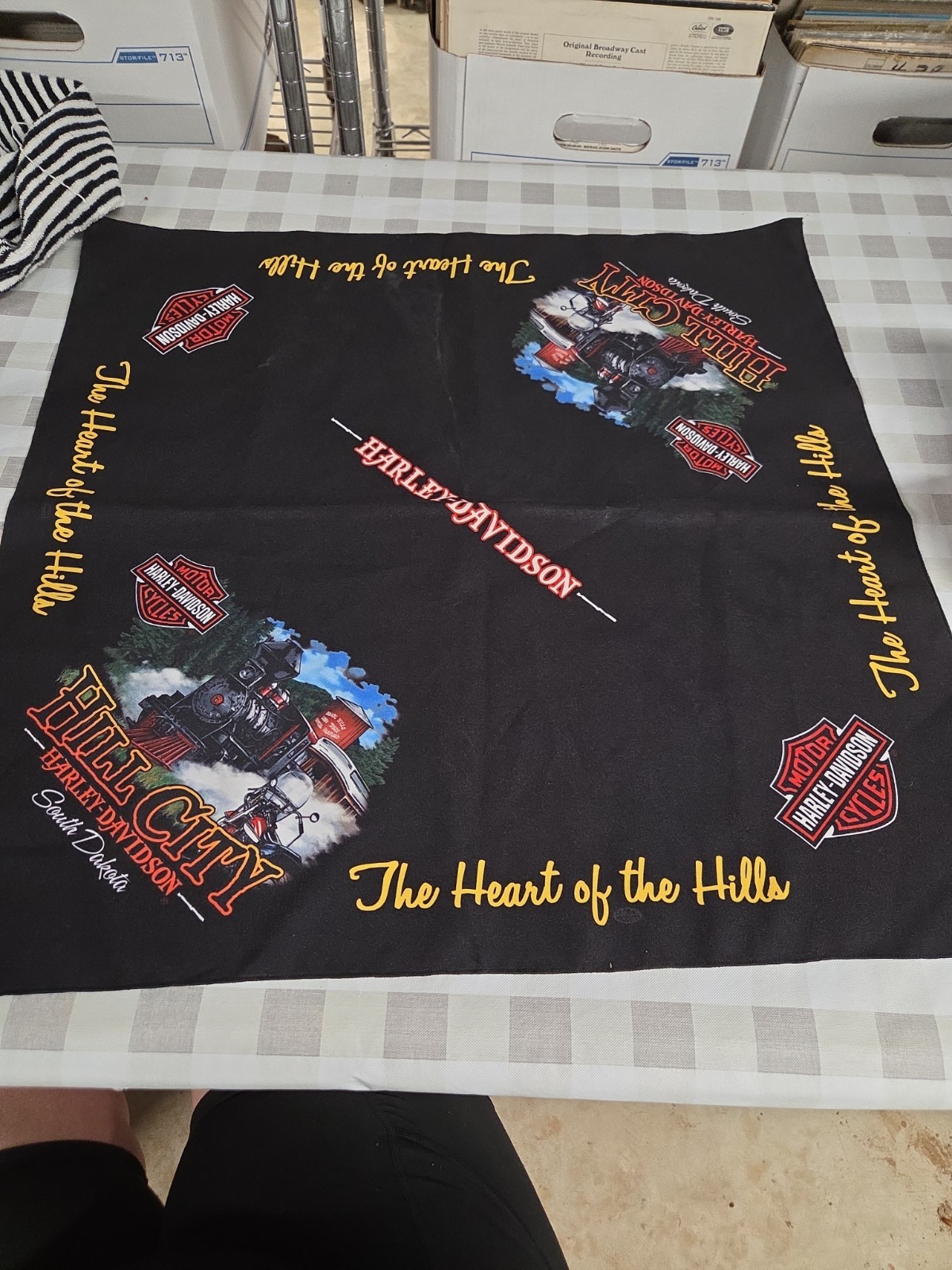 Harley-Davidson Hill City South Dakota Bandana  Black  (Hatsa)
