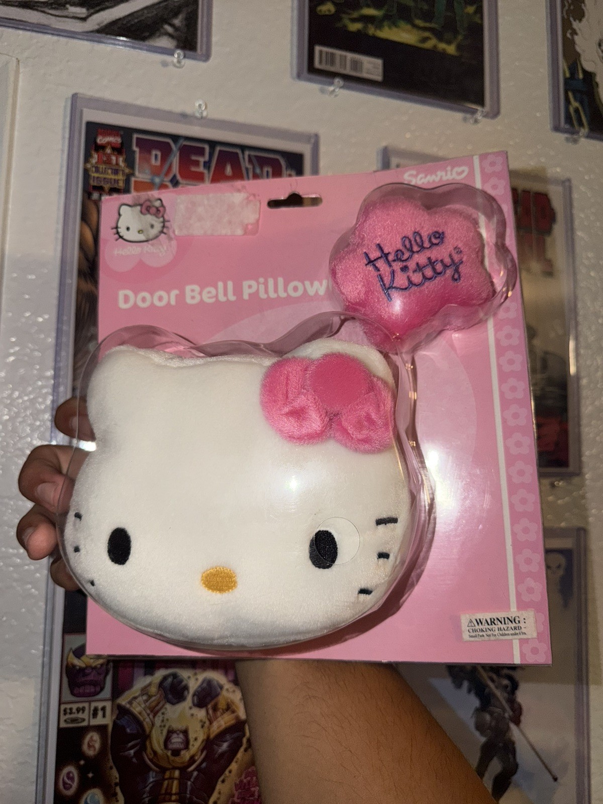 VTG Y2K 2004 Target Sanrio Hello Kitty Door Bell Pillow NEW sealed RARE HTF