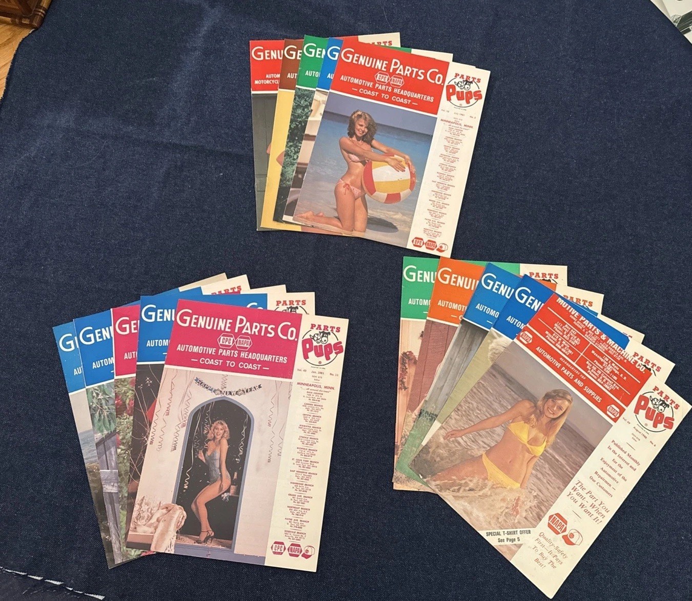 Lot Of 15 VTG NAPA Auto Parts Monthly Magazine PARTS PUPS 1980 & 1981