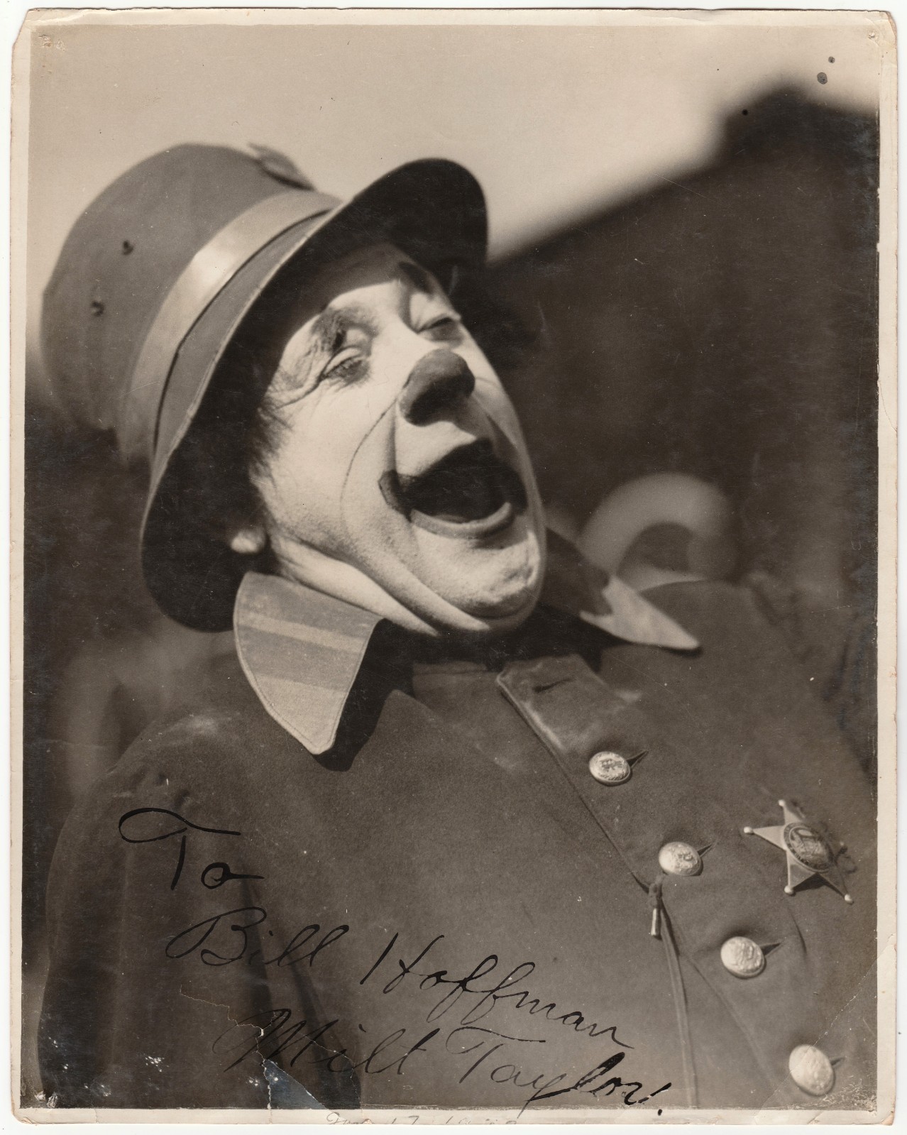 Vintage Milt Taylor Clown Photo Al G Barnes Circus 1932 Signed