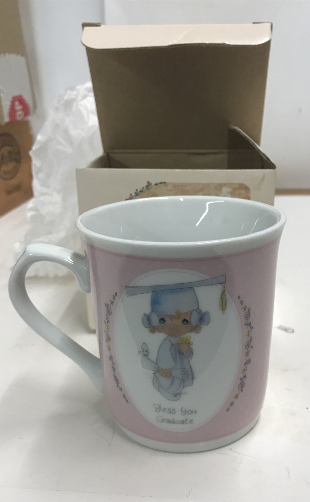 1990 Precious Moments Bless You Graduate Cup  New In Open Box