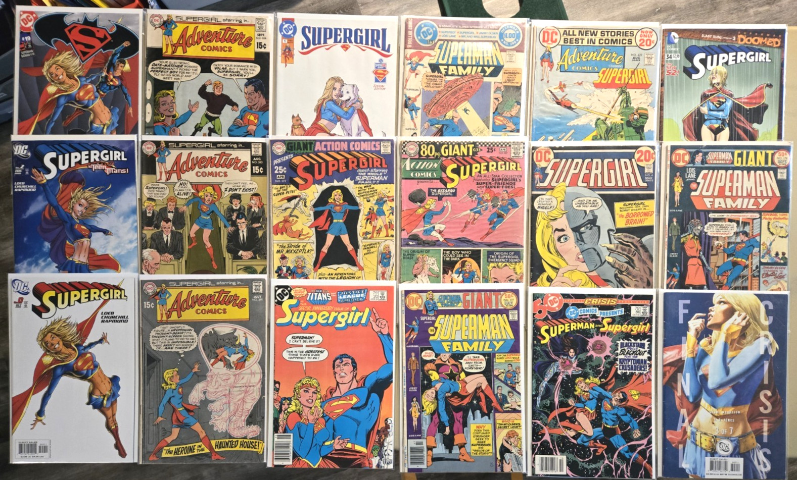 Supergirl #1 Comic Lot - Action Comics 347, 373, Adventure Comics Superman Supergirl #1 Comic Lot - Action Comics 347, 373, Adventure Comics Superman