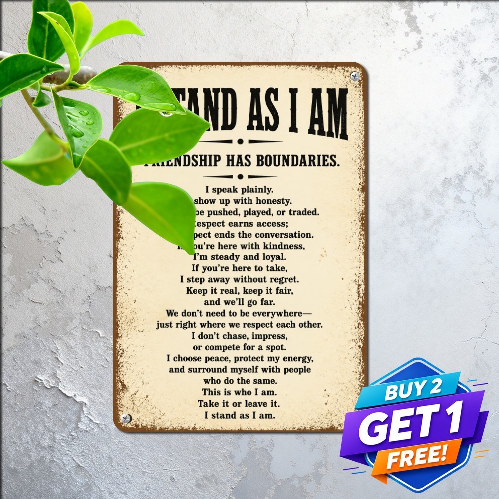 Distressed Typography Affirmation Tin Sign 8x12 Inspiring Metal Wall Art