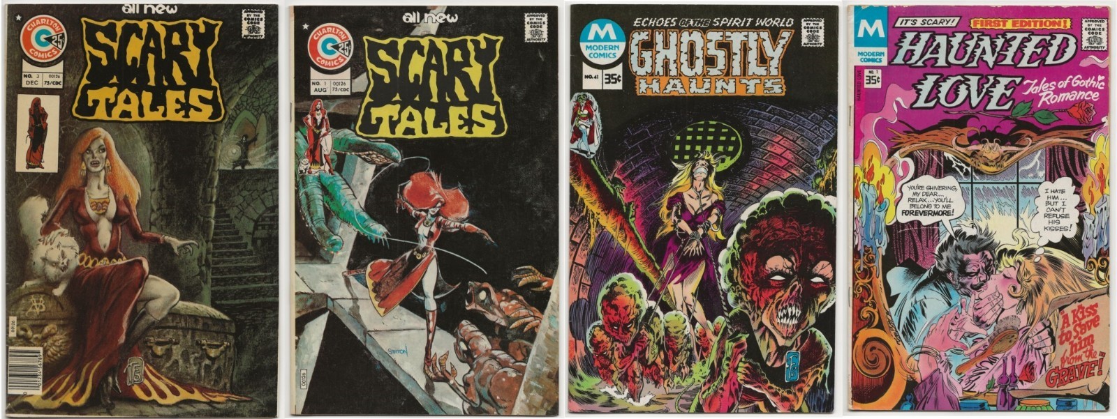 Tom Sutton Charlton Lot Ghostly haunts 41 Haunted Love 1 Scary tales 3 1 classic