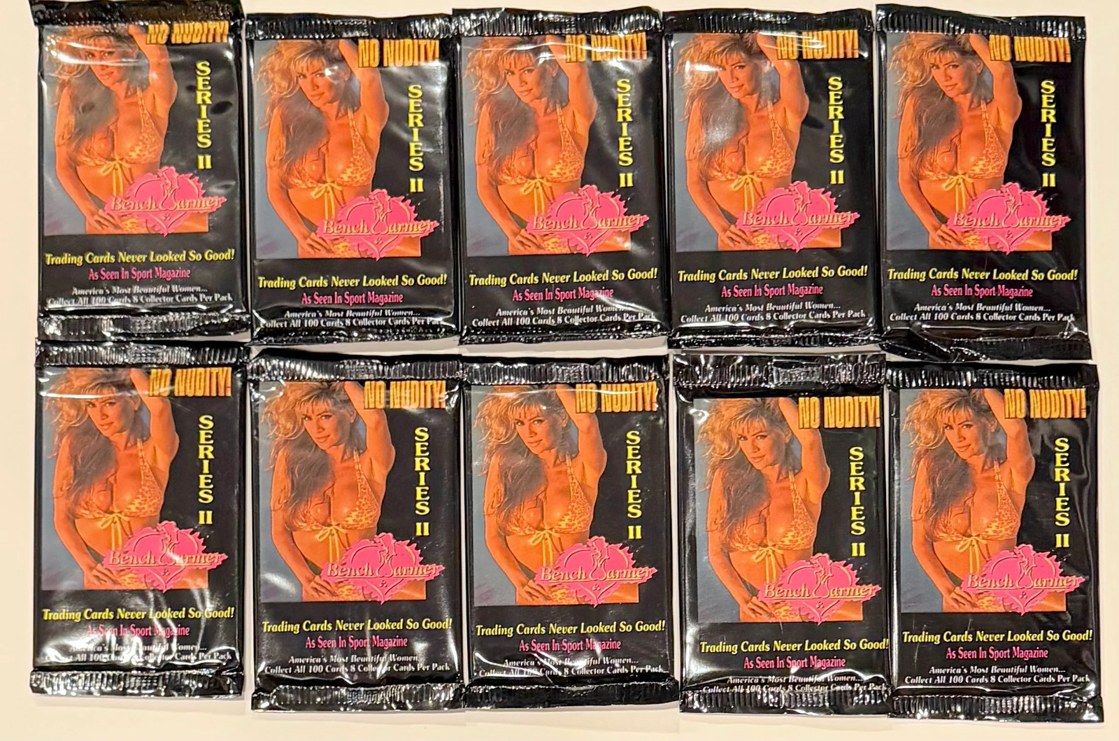 1994 Bench Warmer Series Two Trading Card Pack Lot of 10 1994 Bench Warmer Series Two Trading Card Pack Lot of 10