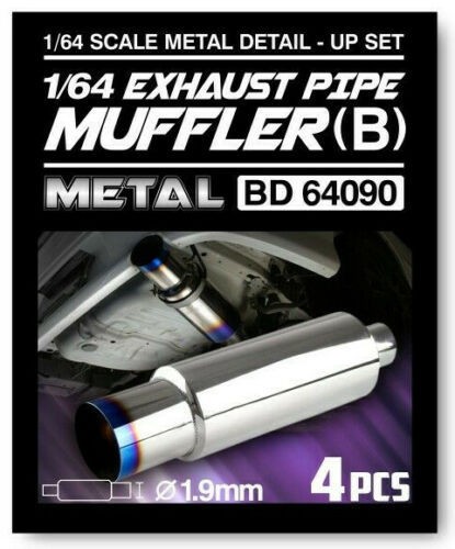 1/64 Metal EXHAUST MUFFLER Set For Diecast Models -B- (4PCS)