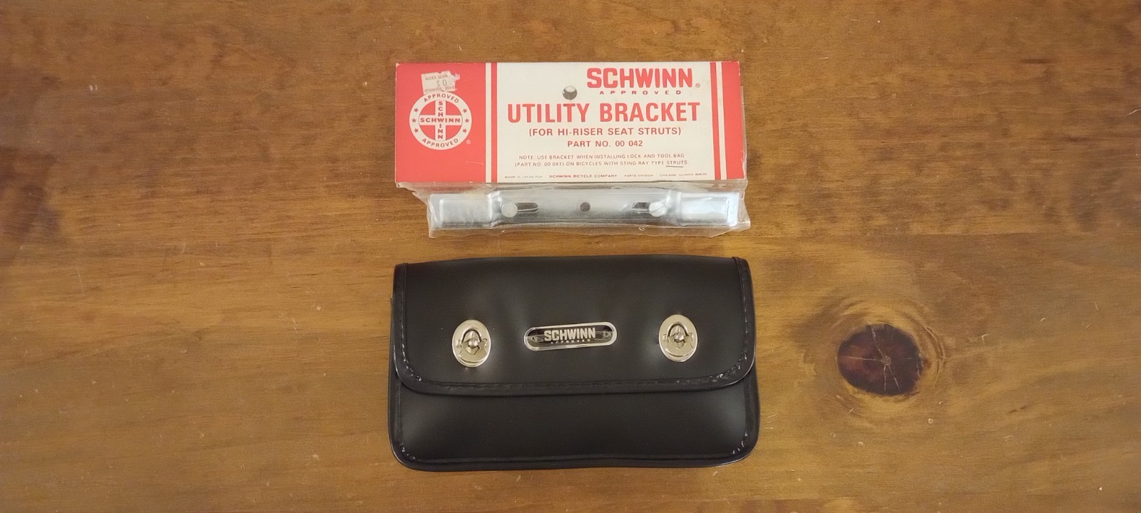 NOS Vintage Schwinn Krate Banana Seat Muscle Bike Tool Bag and Utility Bracket