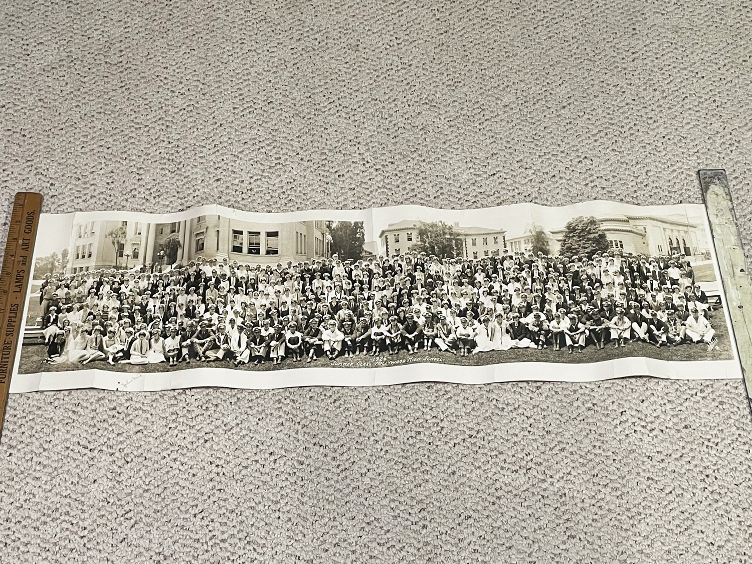 1926 PANORAMIC PHOTOGRAPH HOLLYWOOD HIGH SCHOOL - SUMMER SESSION - WEAVER