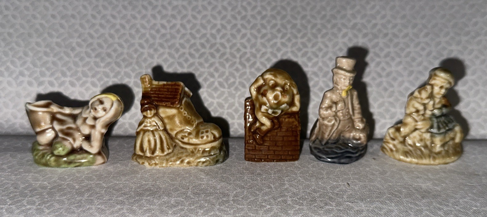 Vintage Wade Whimsies 5 Nursery Rhymes English 1980s Perfect Condition 