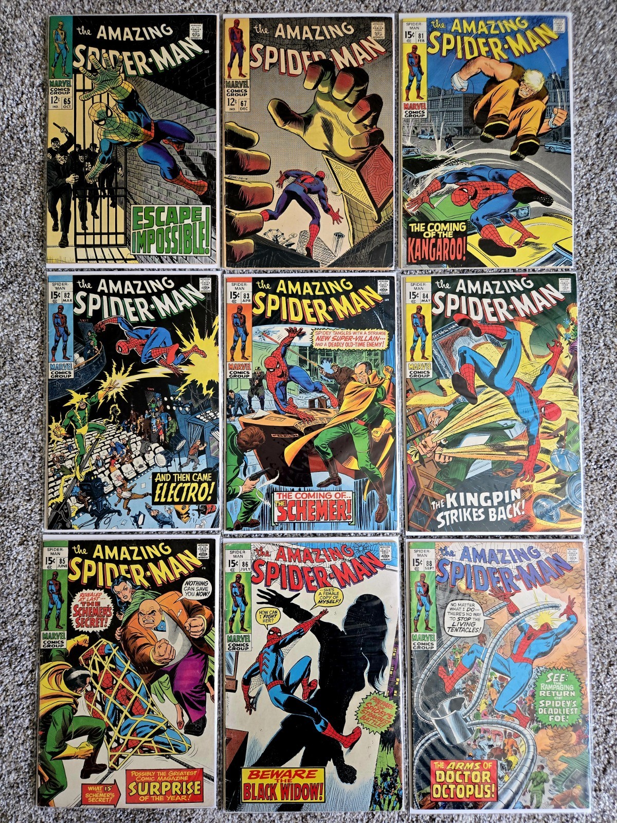 Amazing Spider-Man Vintage Lot #65 67 81 82 83 84 85 86 88 Silver Bronze Keys