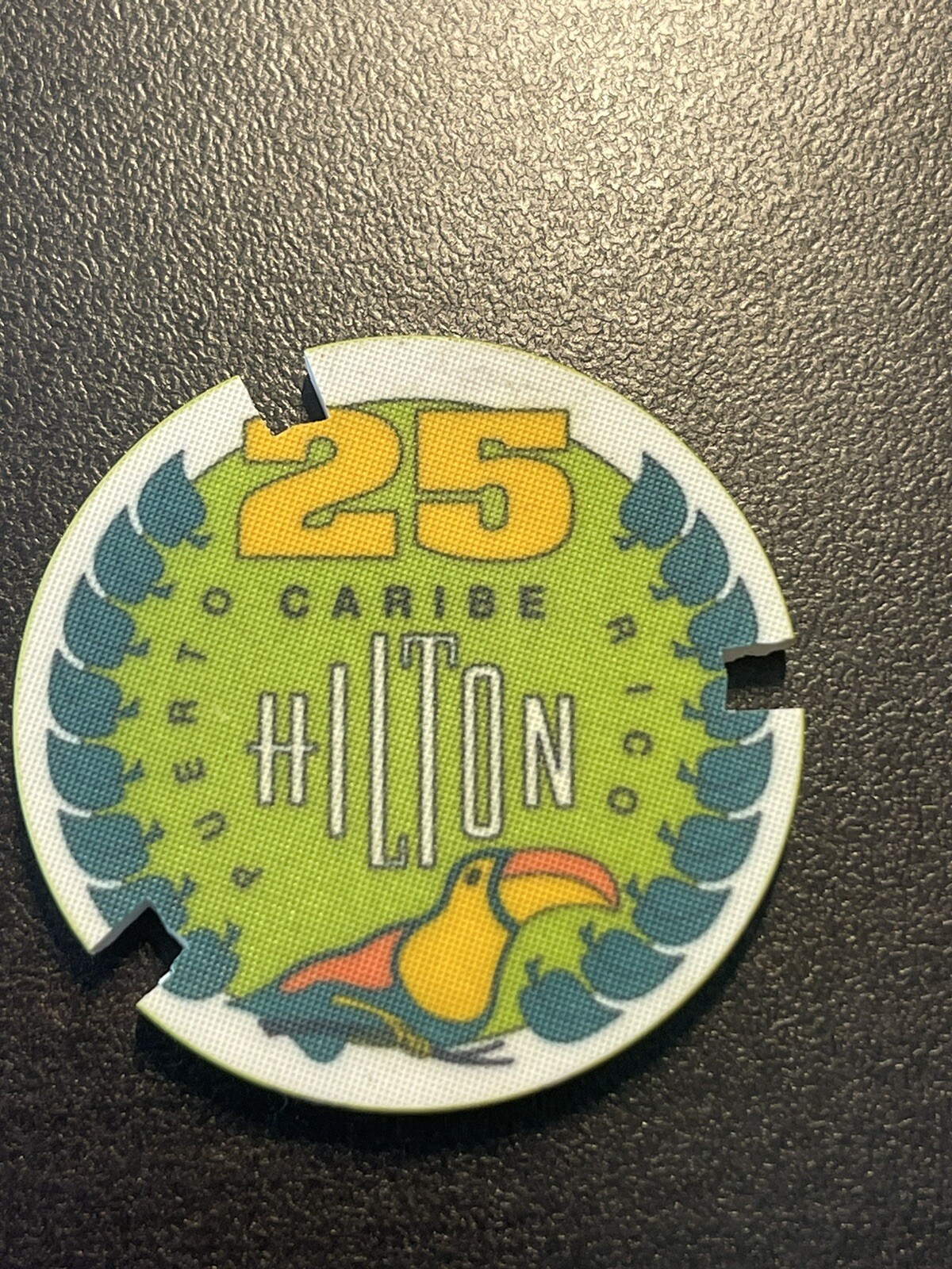 $25 Caribe Hilton San Juan Puerto Rico Casino Chip *Rare* Notched CC CHC-25