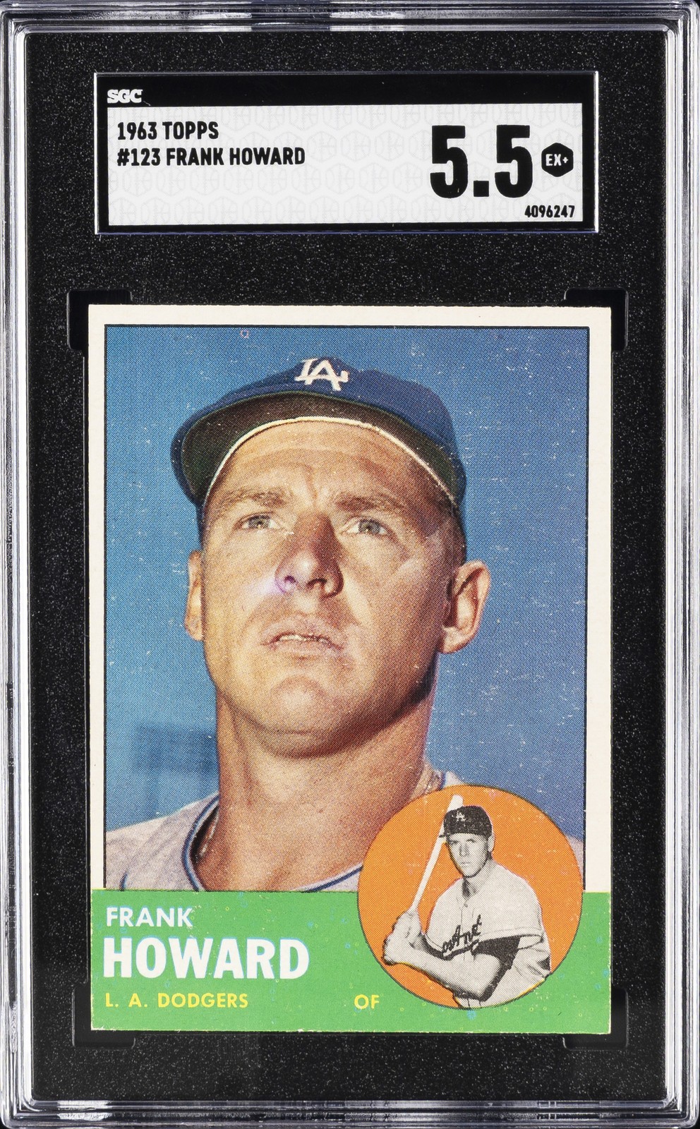 1963 TOPPS #123 FRANK HOWARD SGC 5.5
