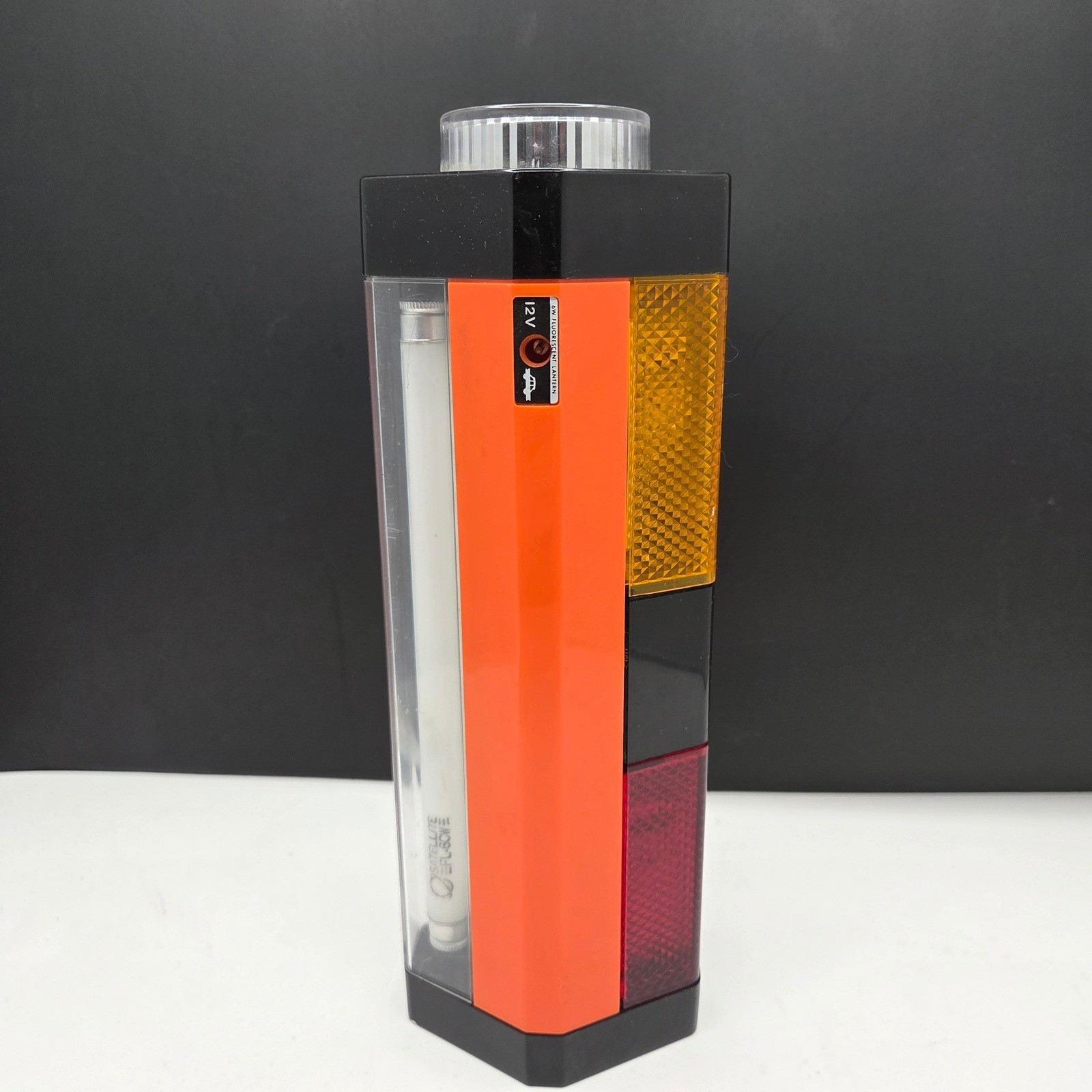 Vintage Sears Emergency Lantern Multi-Function 12V Fluorescent Orange Blinker