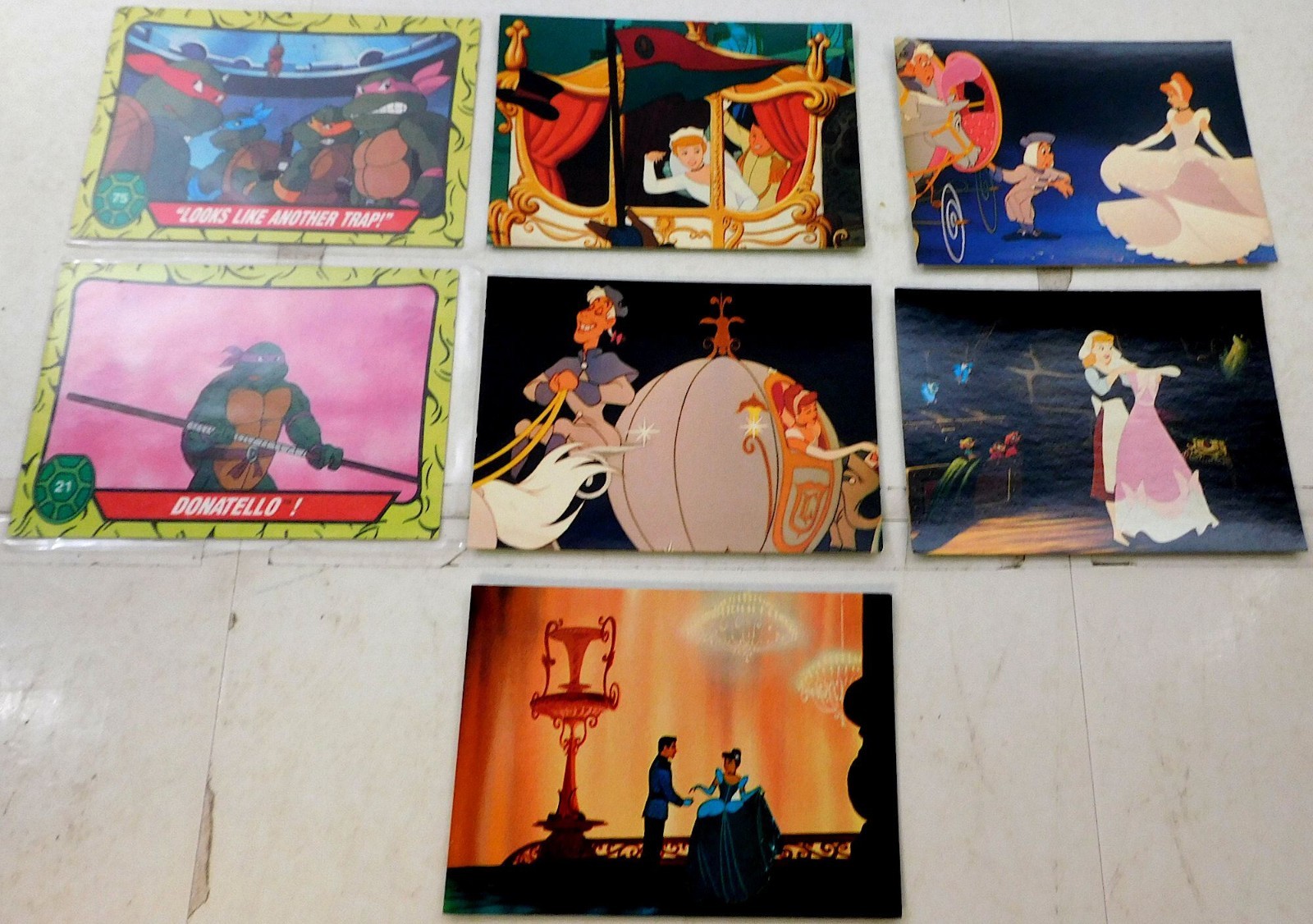 1995 Skybox Cinderella & Teenage Mutant Ninja Turutles Trading Cards Lot of 7