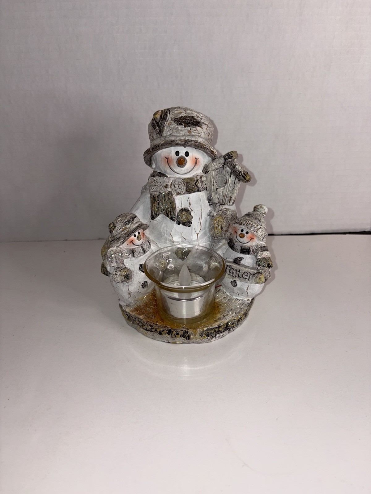 Snowman Winter Votive Candleholder