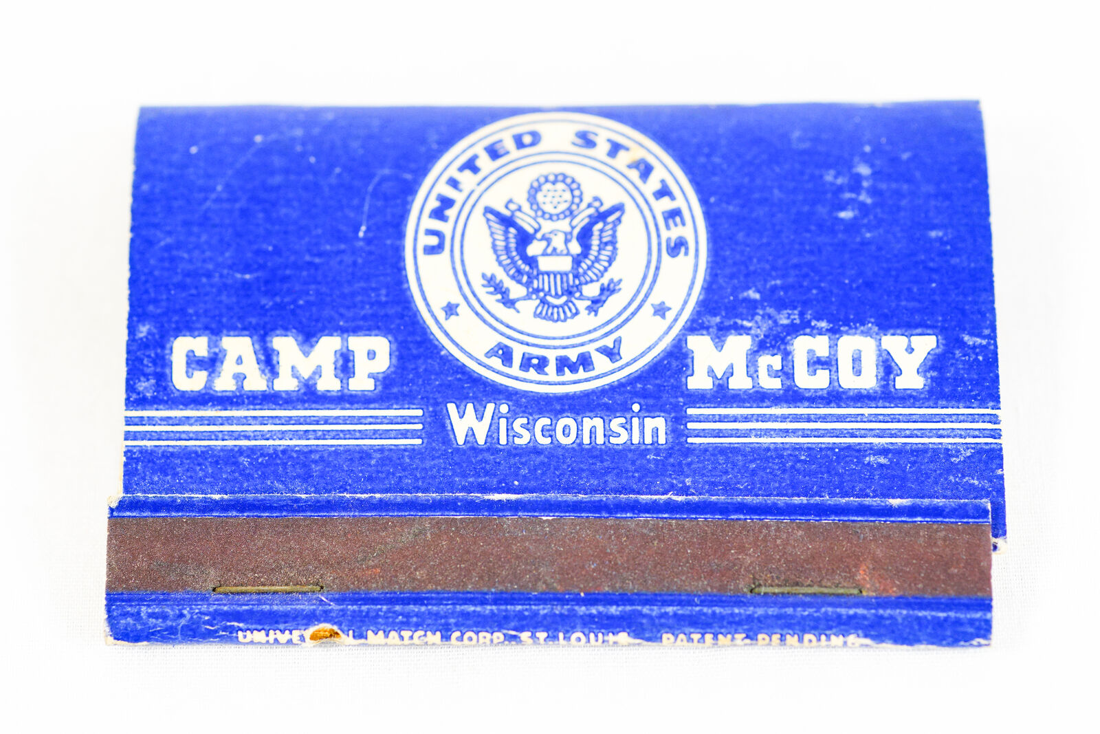 1940s Camp McCoy Wisconsin United States Army UNUSED 40 Strike Matchbook