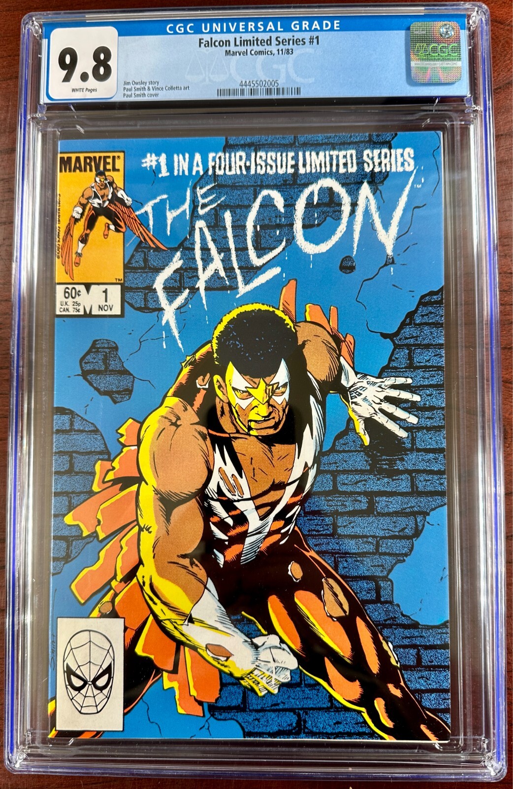 FALCON LIMITED SERIES #1 CGC 9.8 WP NM/M MARVEL 1983 SWEET PAUL SMITH COVER 🦉