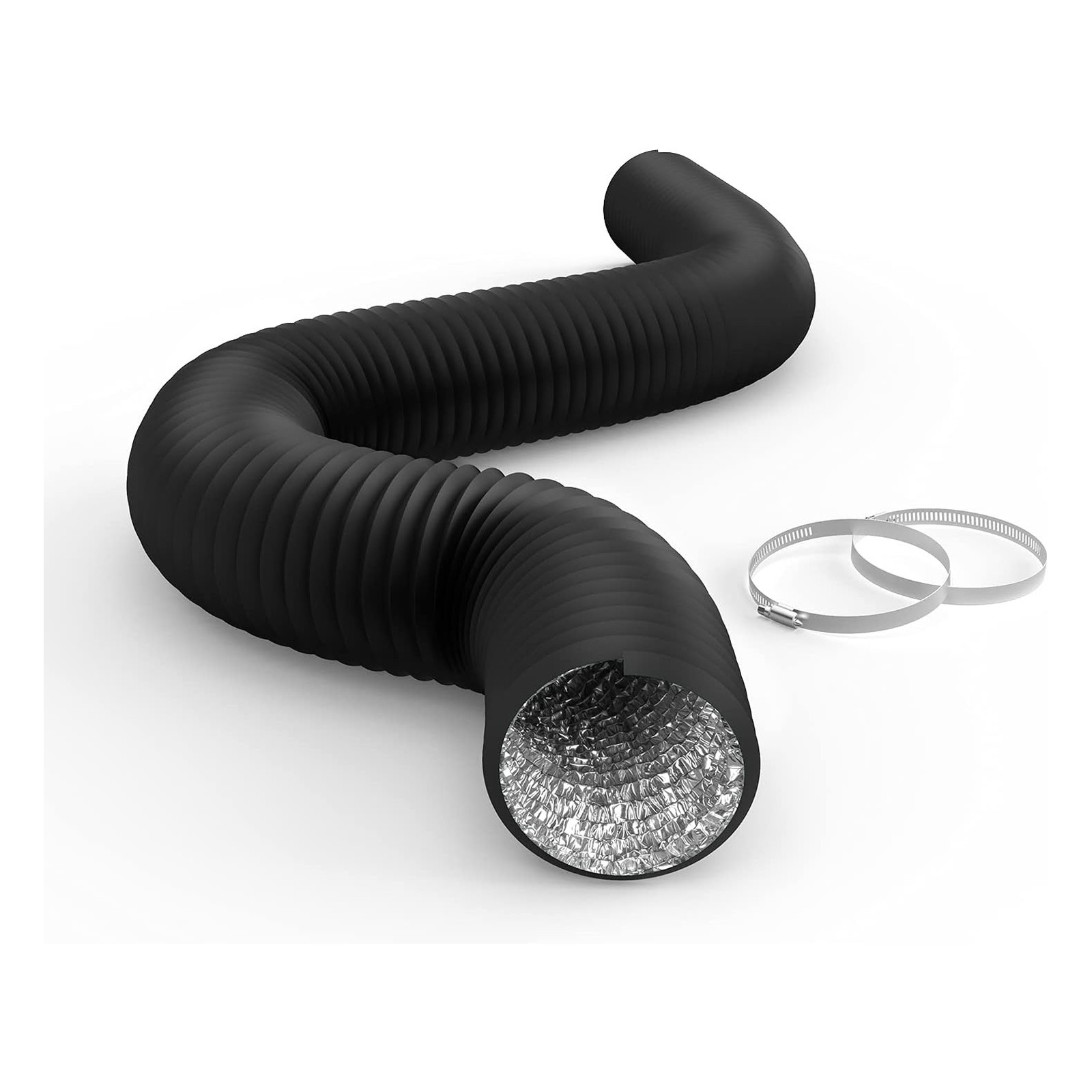 iPower Flexible 4 Inch 8 Feet Aluminum Ducting 4 Layer Protection Dryer Vent
