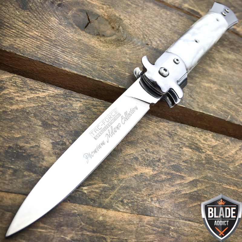 TAC-FORCE Godfather Pearl Spring Assist Open Folding Blade Pocket Knife