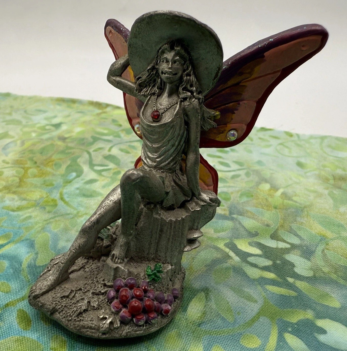 Collectors Edition Pewter Fairy Dreams Fulfilled SUMMER Hand Painted Rob Ridolfi