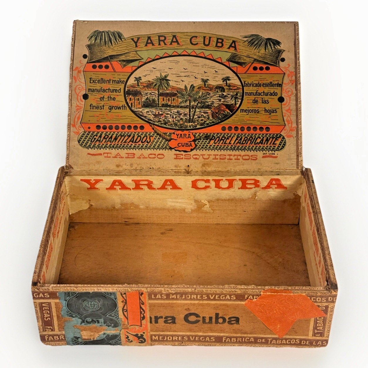 Antique Cigar Box Dayton Ohio Yara Cuba Pre Embargo Tax 1901 Ferneding Heymann