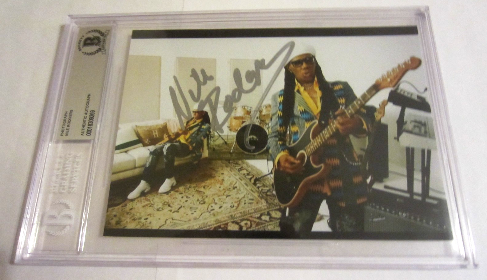 Nile Rodgers Guitarist Chic signed autographed 5x7 photo BAS Beckett Le Freak