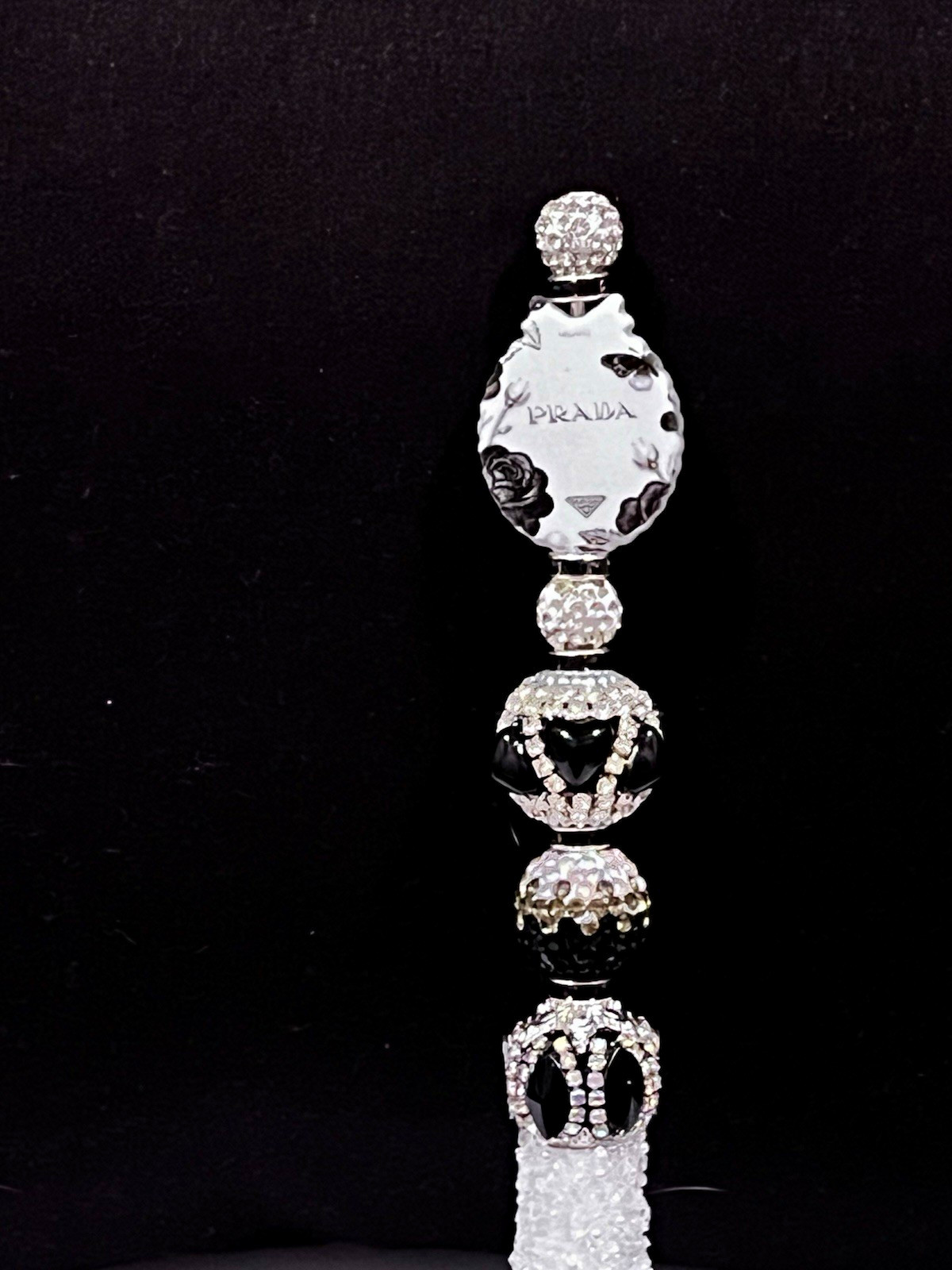 Rare Fashion designer acrylic focal fancy beaded pen