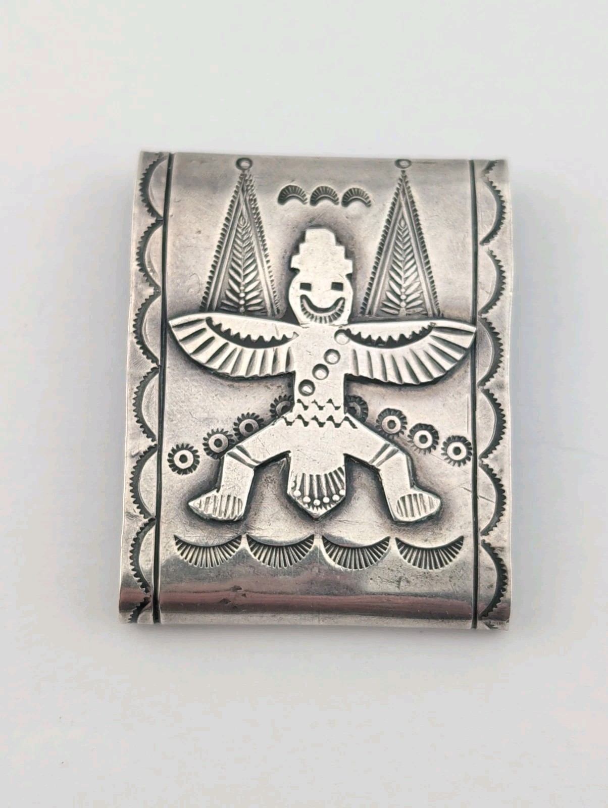 Vintage c1930s Sterling Silver UITA Navajo Zuni Knifewing Matchbook Cover