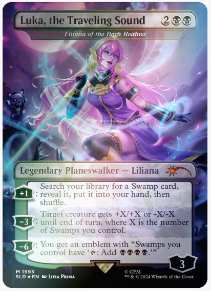 Luka, the Traveling Sound - Liliana of the Dark Realms (Rainbow Foil) [Secret L