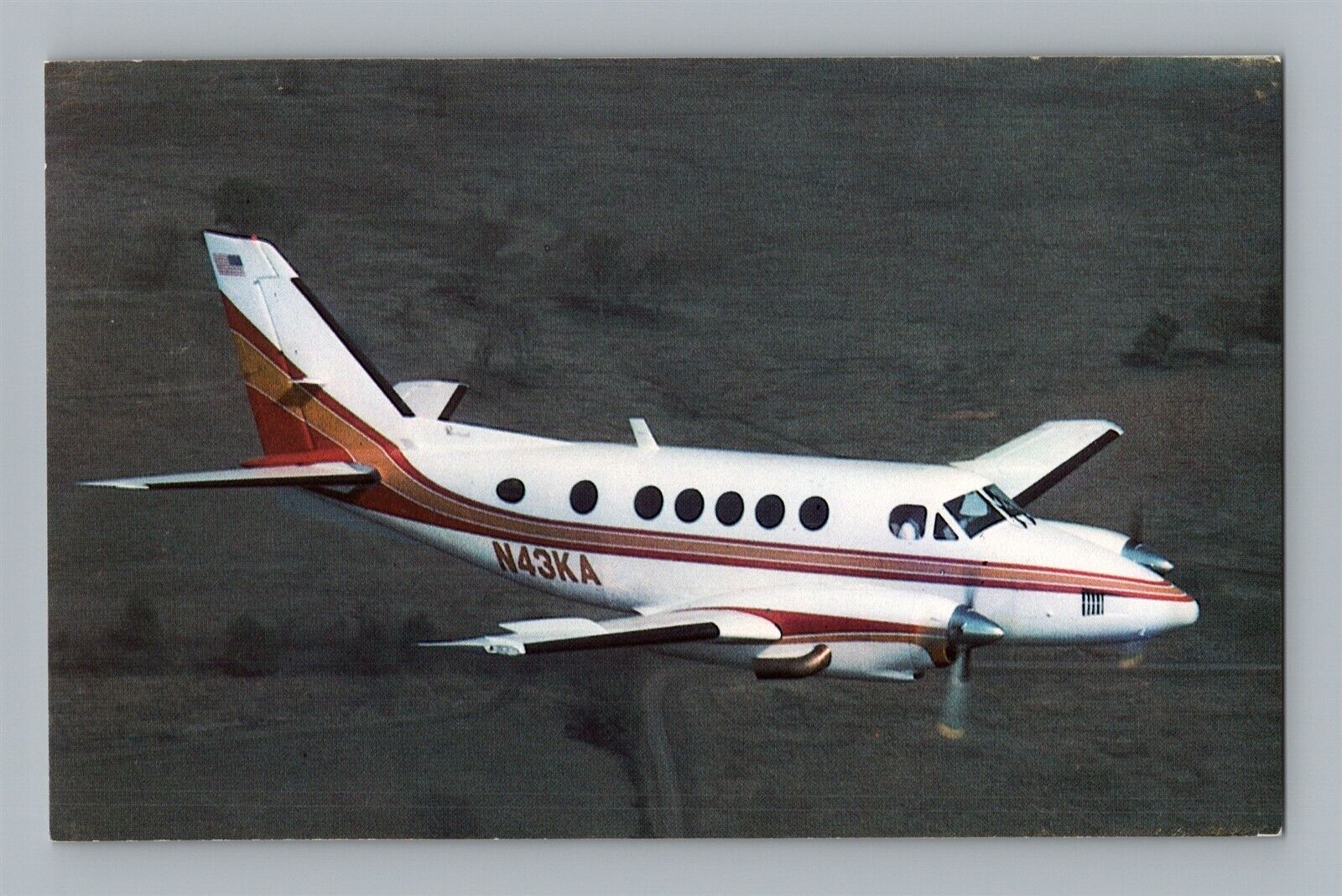 Aviation Airplane Postcard Beechcraft Company Issued King Air B100 X19