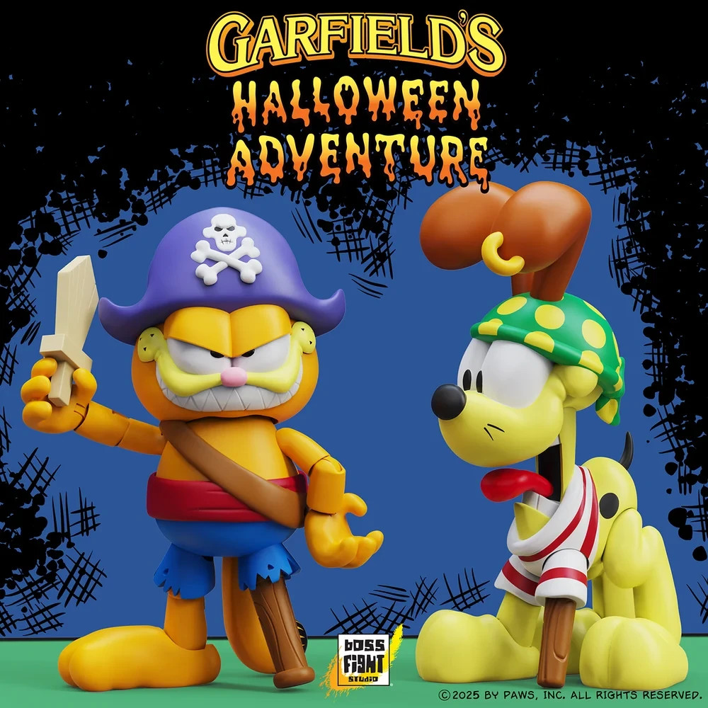 BOSS FIGHT STUDIO Garfield’s Halloween Adventure Pirate Garfield And Odie 2-Pack
