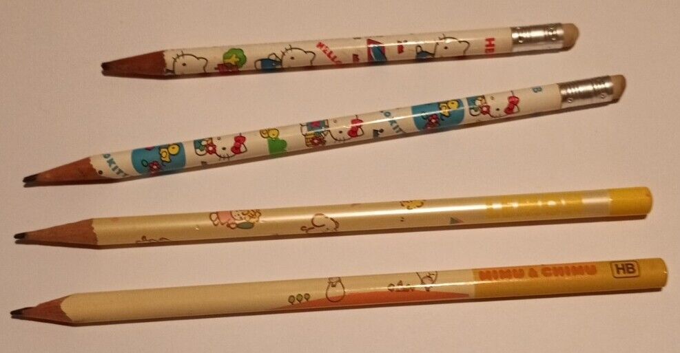 SANRIO VINTAGE BUNDLE Hello Kitty/ Mimu & Chimu 70\'s  Pencils  A-21