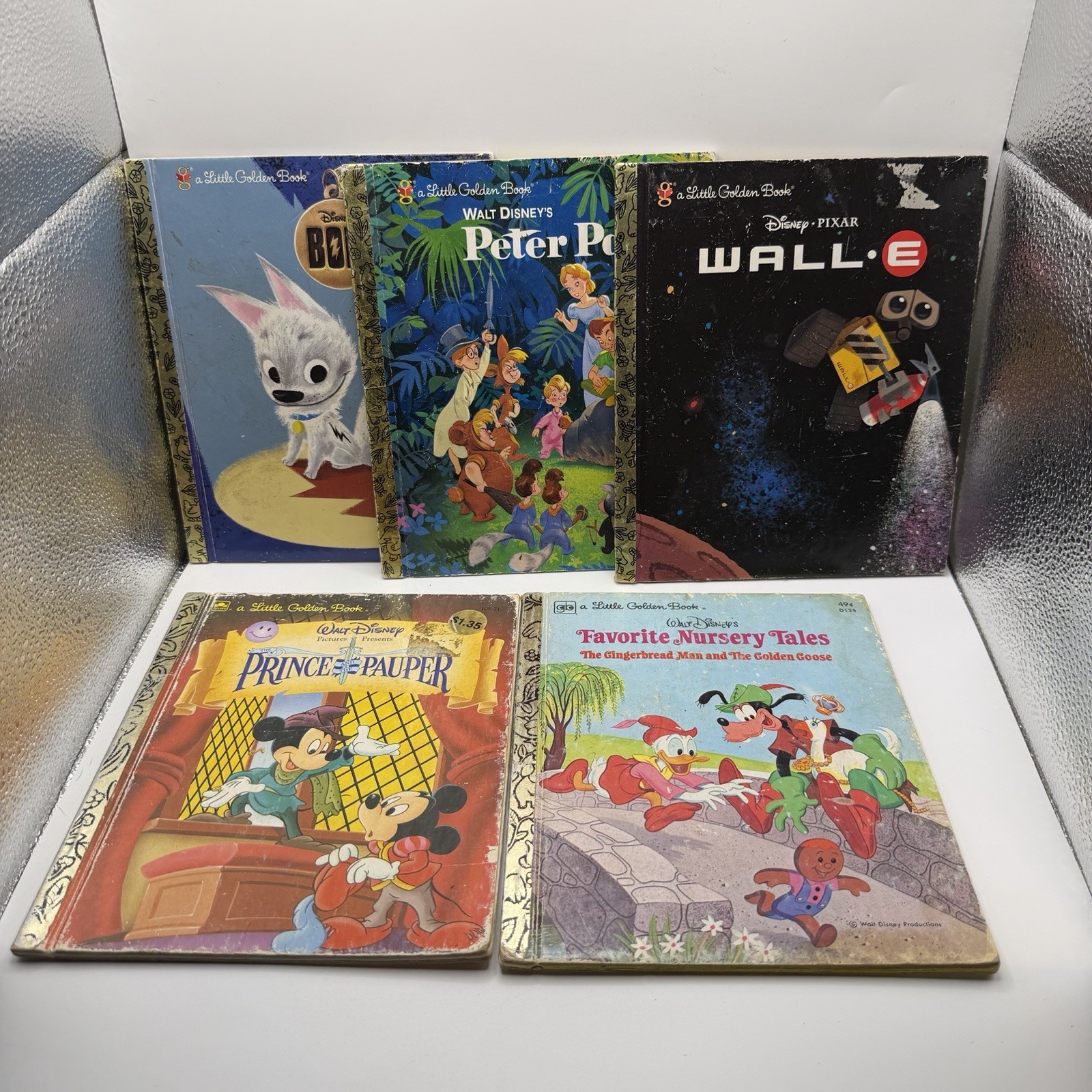 Vintage To Modern Disney Little Golden Book Lot Of 5