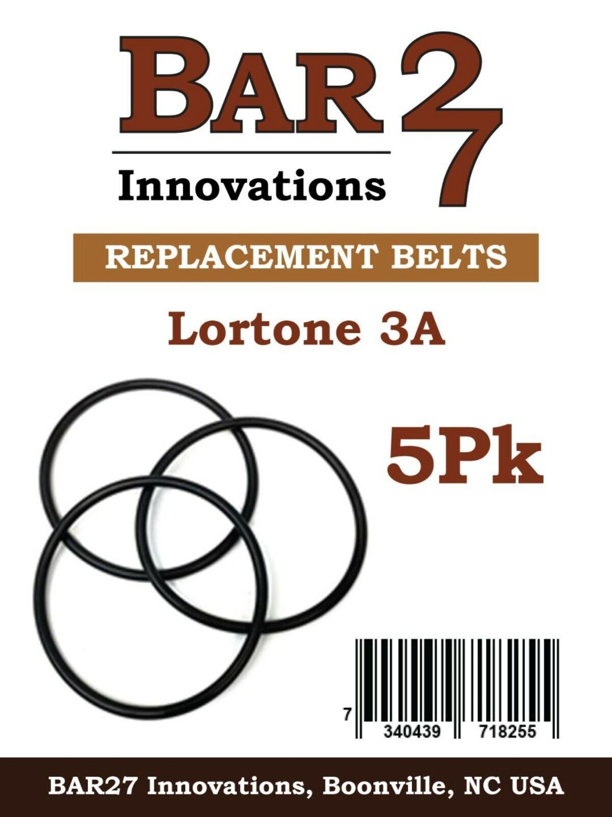 5 Pack Replacement Drive Belts for Lortone Rock Tumbler Model 3A 1.5 High Grade