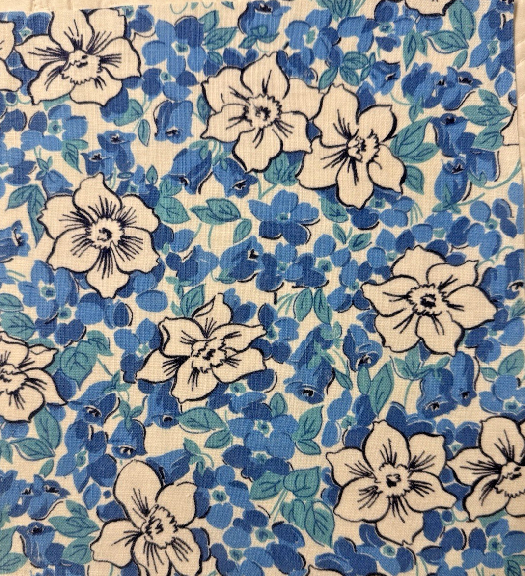 1930-1940s feedsack fabric piece 9x10\
