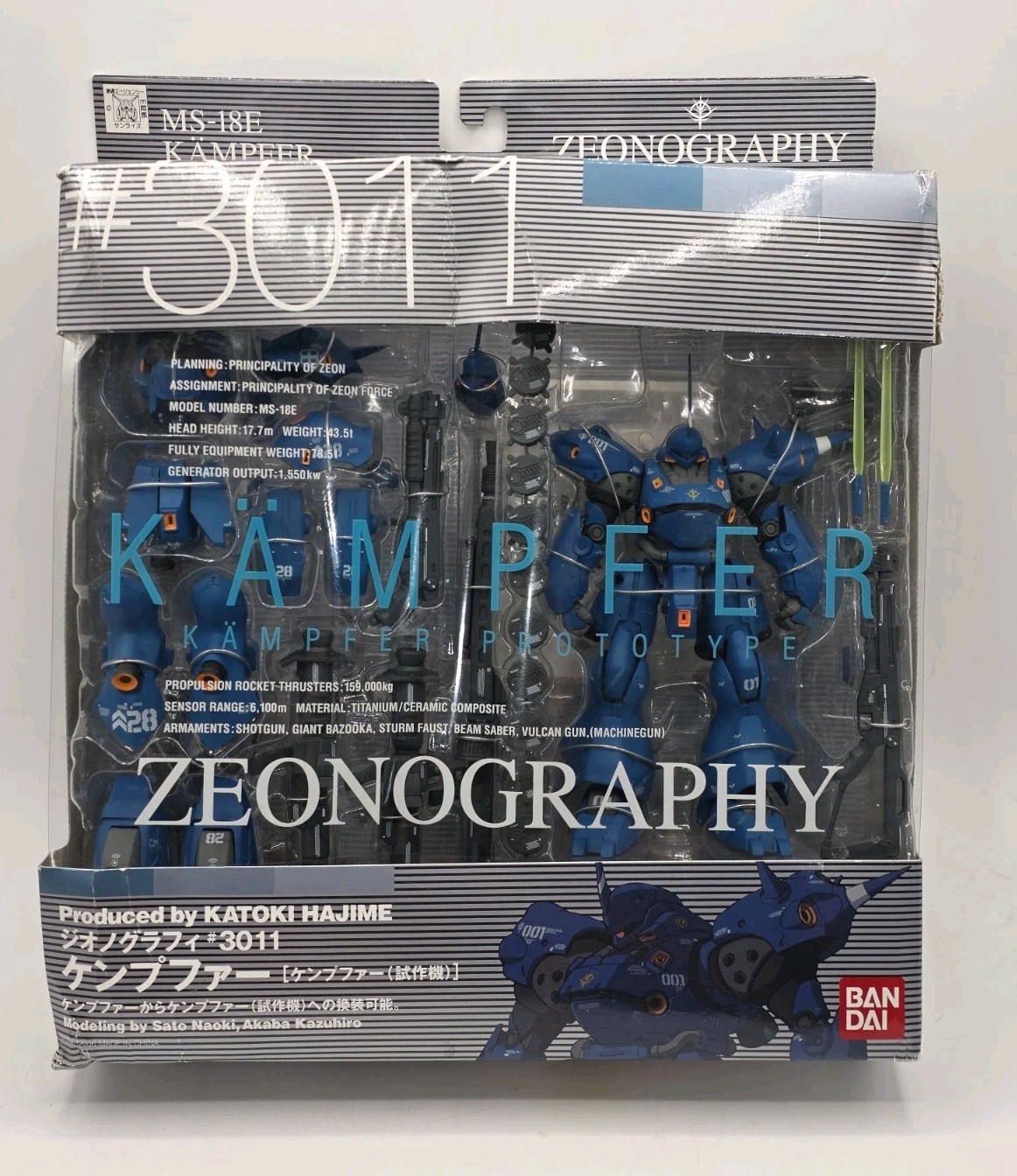 ZEONOGRAPHY # 3011 Kampfer Figure Mobile Suit Gundam Bandai Spirits Japan Rare
