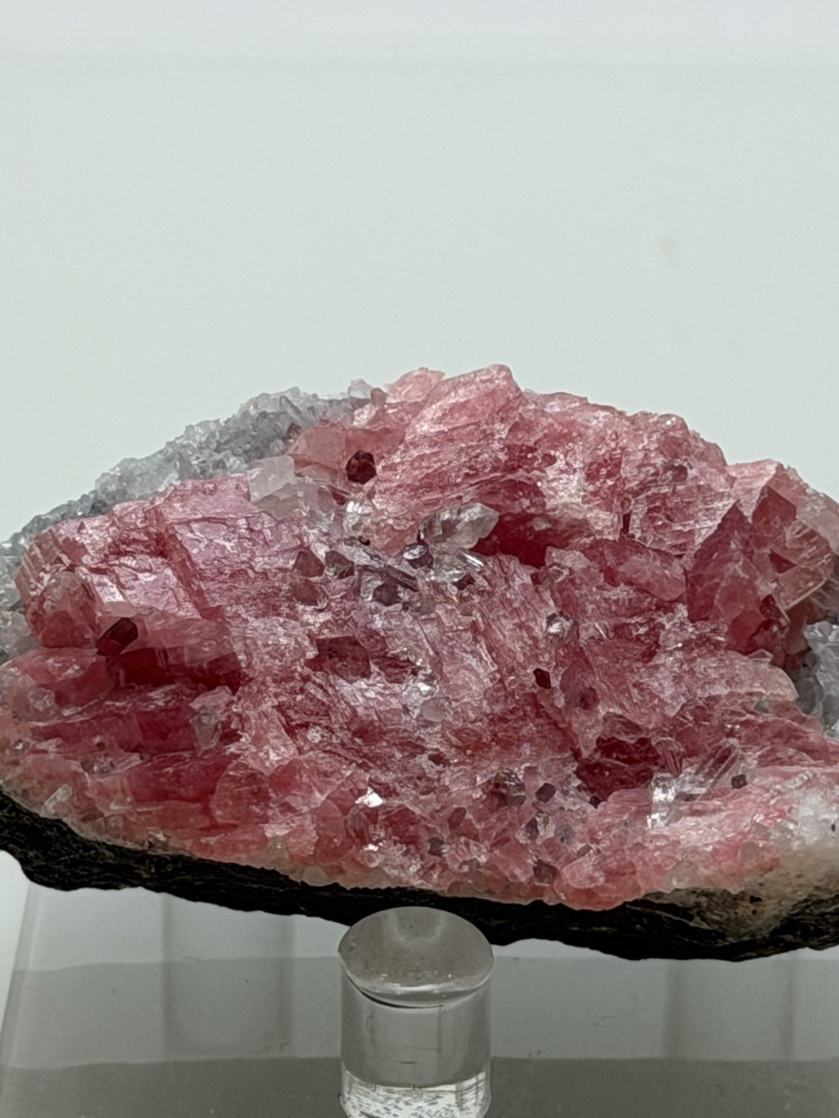 Natural Pink Rhodochrosite Crystal Cluster Wutong Mine Guangxi China Specimen