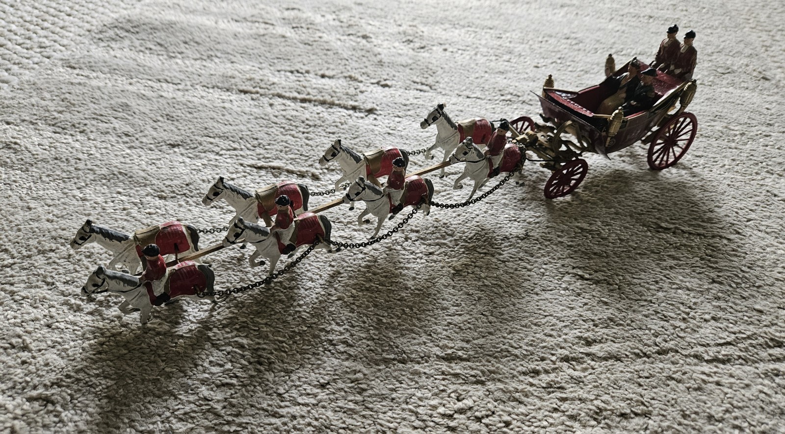 Britains Royal Coronation Coach 1953 Painted Metal Toy Horses Coach Coachmen...