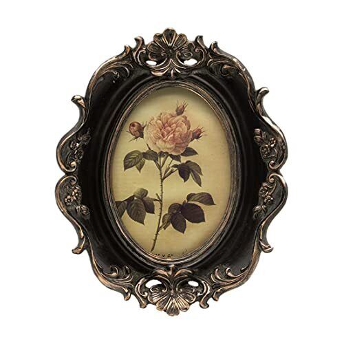 Vintage 4x6 Oval Picture Frame Antique Table Top Display Wall Hanging  Ornate
