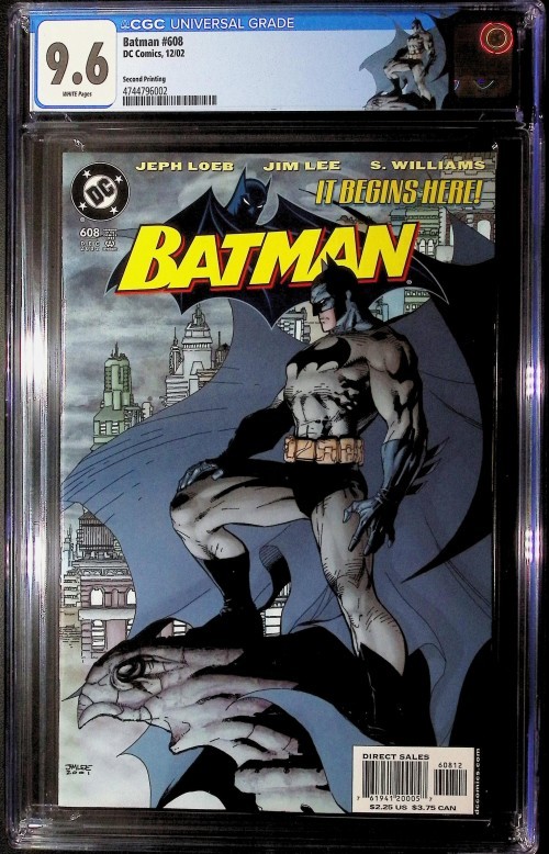 Batman #608 (1940) second print CGC 9.6 *CLASSIC JIM LEE*