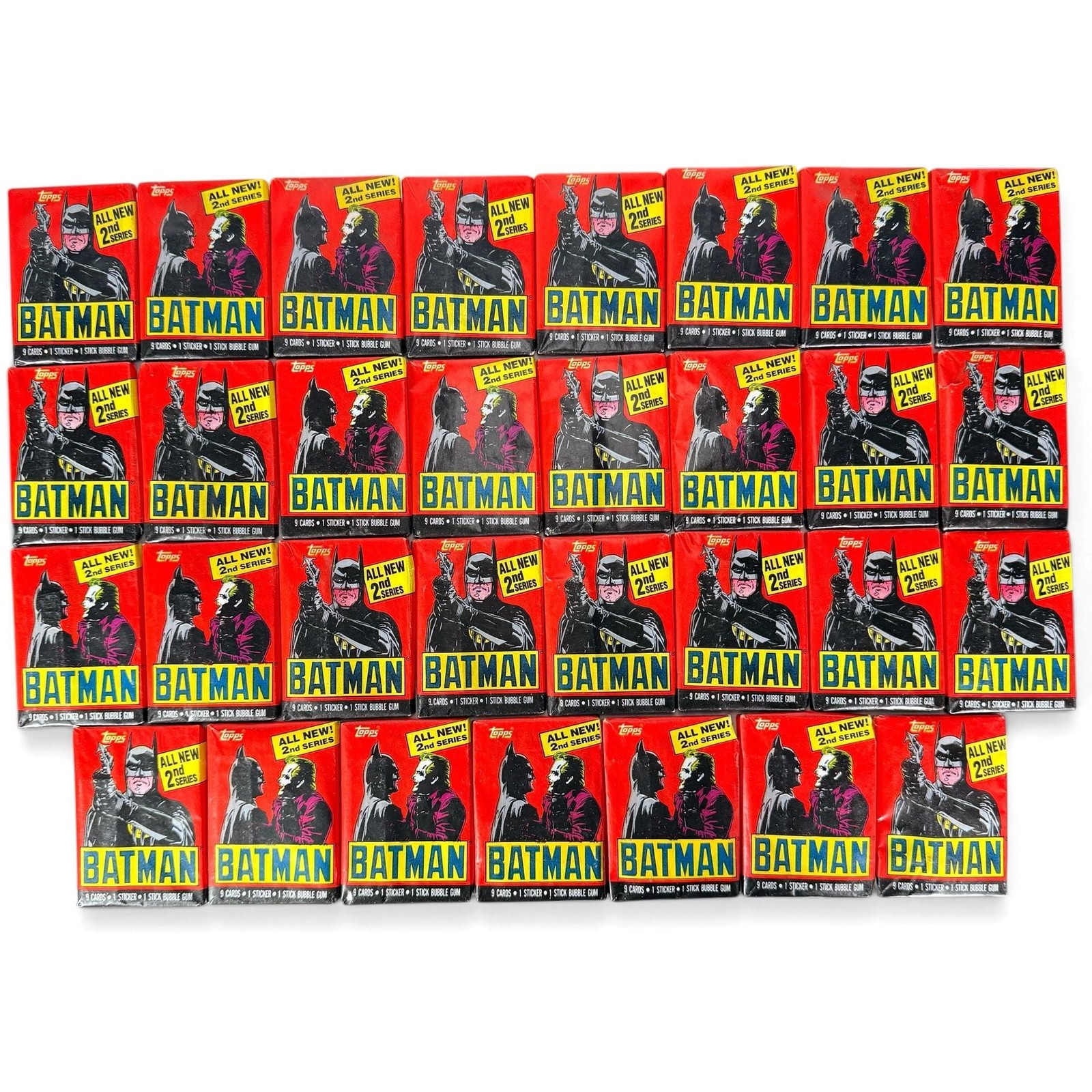 1989 Topps Batman 2nd Series Sealed Wax Packs Lot of 31 Vintage Movie Cards