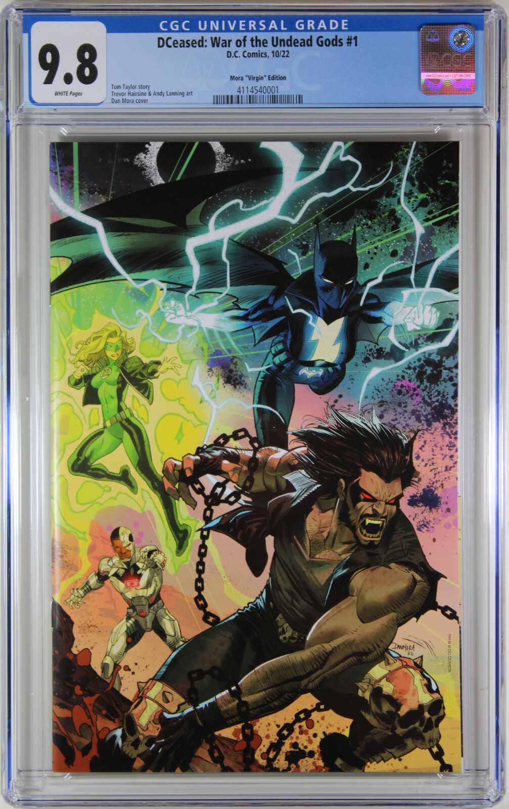 DCEASED: WAR OF THE UNDEAD GODS #1 (DAN MORA 1:100 RATIO VIRGIN) ~ CGC 9.8 NM/M