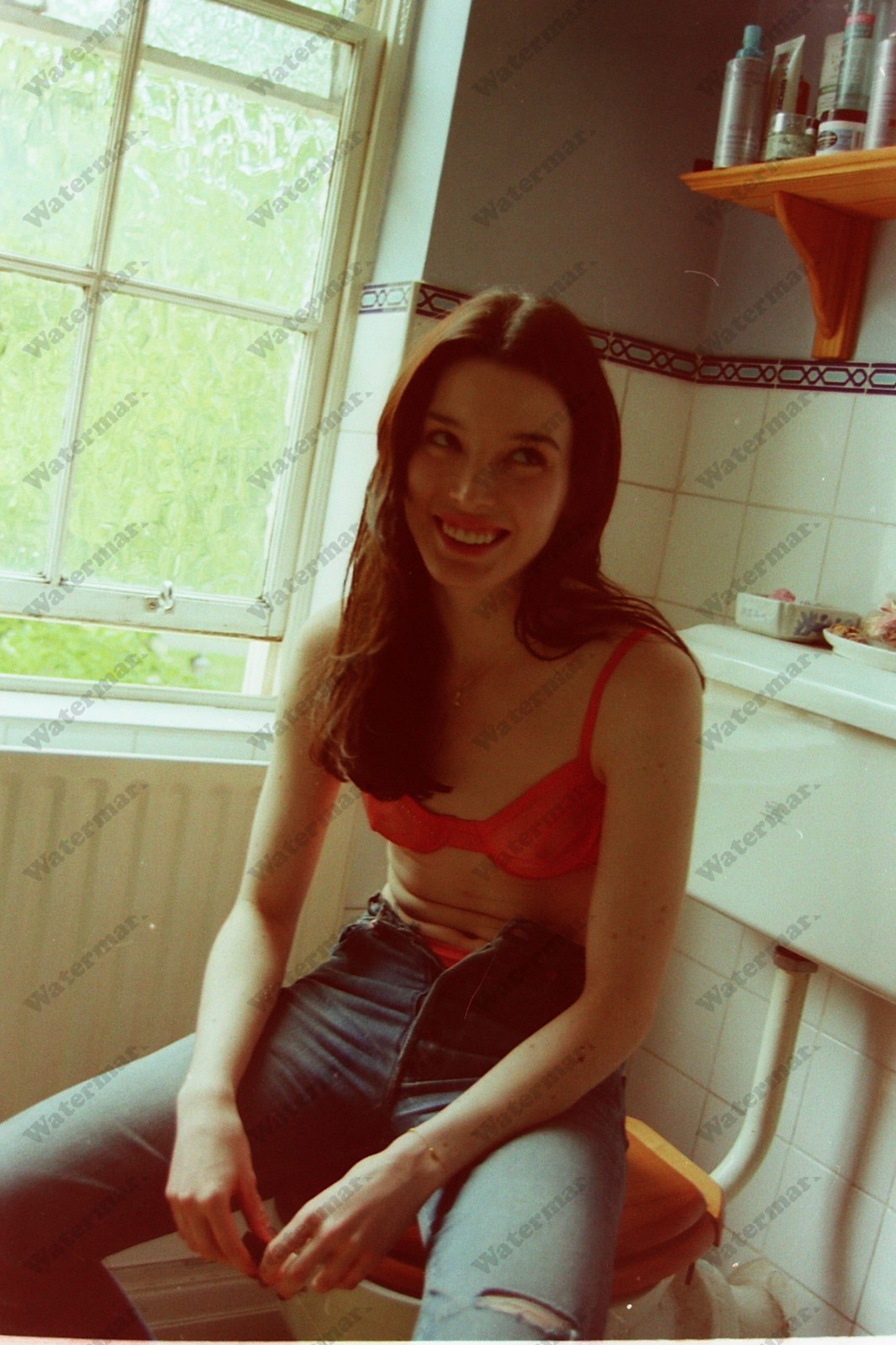 beautiful woman  glamour candid pinup 35mm Negative W8v20