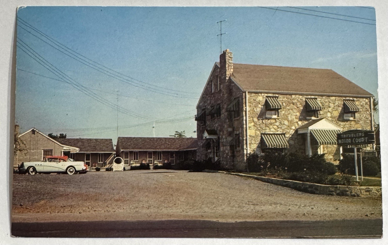 Vtg 1950\'s Postcard Travelers Motor Court Highway 11 Winchester Virginia