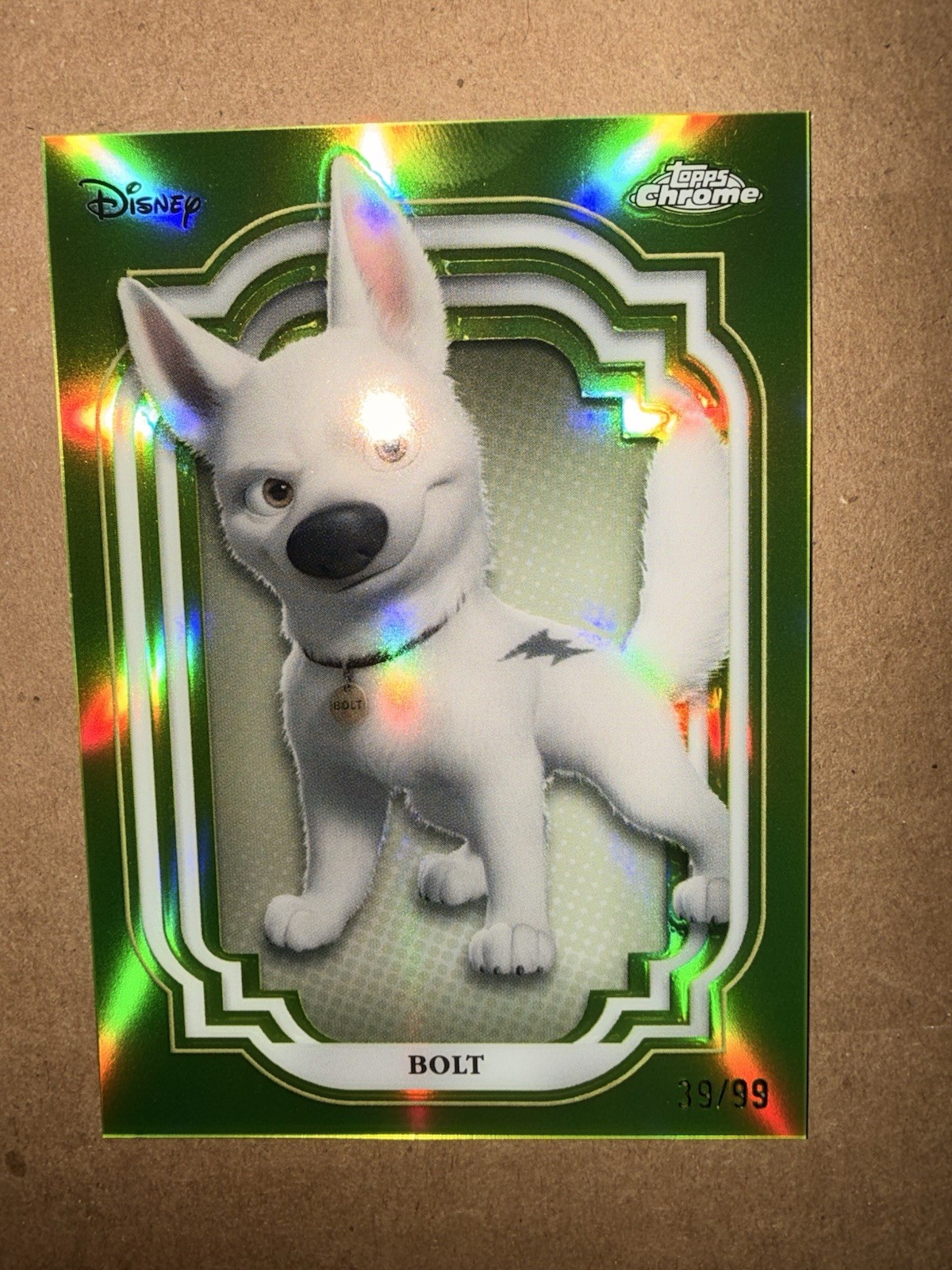 Bolt #133 2024 Topps Chrome Disney Green Refractor #/99